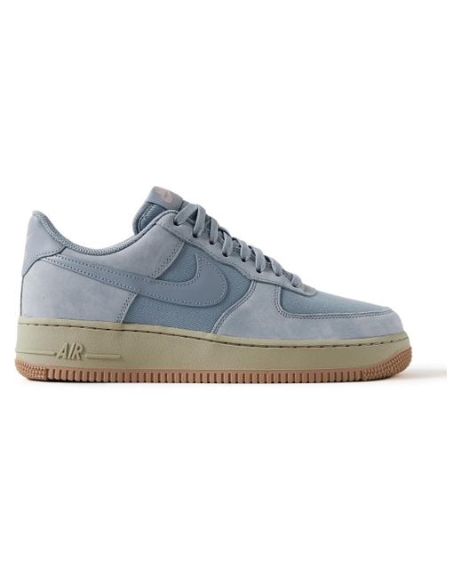 Nike Blue Air Force 1 '07 Lx Twill And Nubuck Sneakers for men