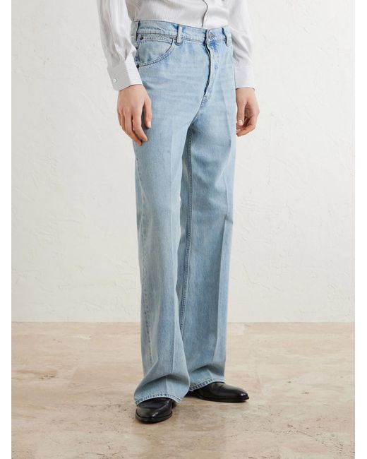 Husbands Blue Flared Jeans for men