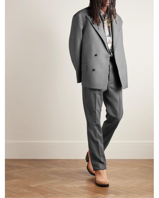 Acne Gray Jarrio Woven Suit Jacket for men