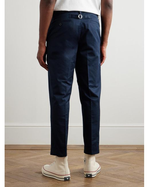 Beams Plus Ivy gerade geschnittene Hose aus Baumwoll-Twill in Blue für Herren