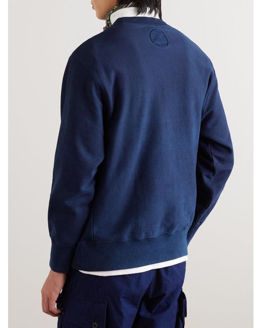 Blue Blue Japan Blue Dyed Cotton-Jersey Sweatshirt for men
