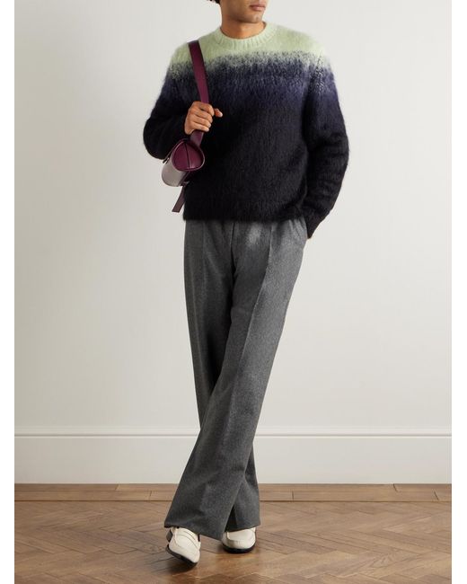 Dégradé Brushed Mohair-Blend Sweater di Jil Sander in Blue da Uomo