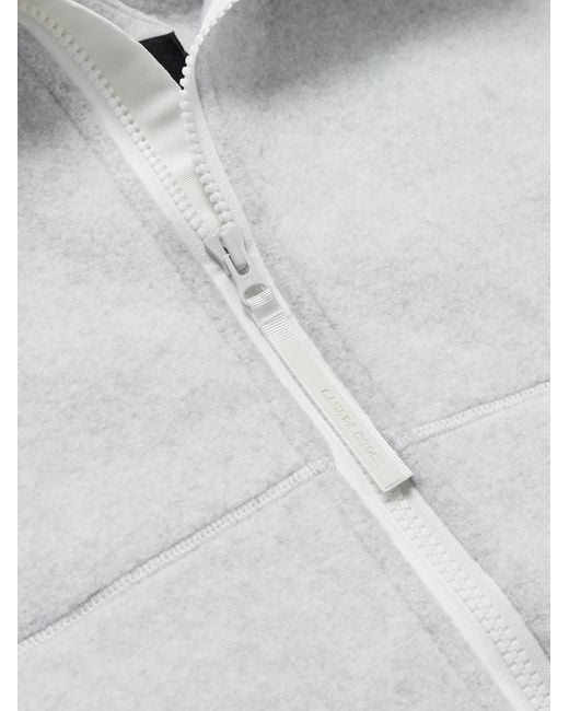 Canada Goose White Chilliwack Recycled Wool-Blend Fleece Zip-Up Hoodie for men
