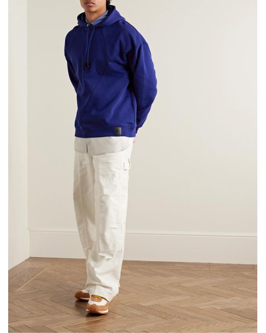 Loewe Blue Luxury Puzzle Relaxed Fit Hoodie In Cotton for men