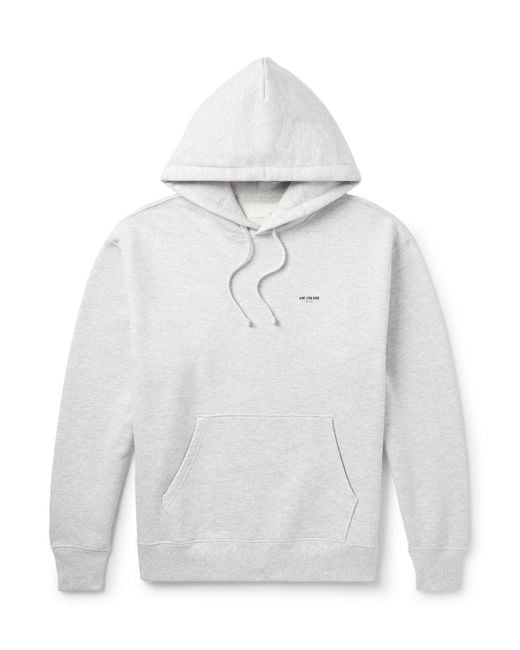 Aimé Leon Dore White Logo-Print Cotton-Jersey Hoodie for men