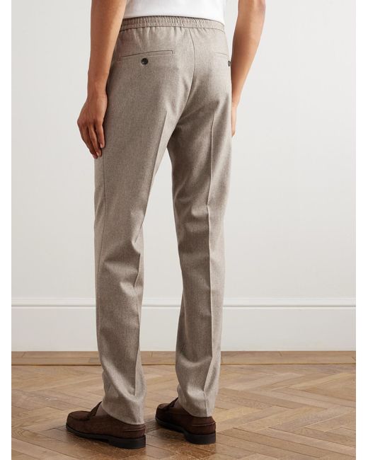 Slowear Gray Incotex Tapered Pleated Wool And Cashmere-blend Trousers for men