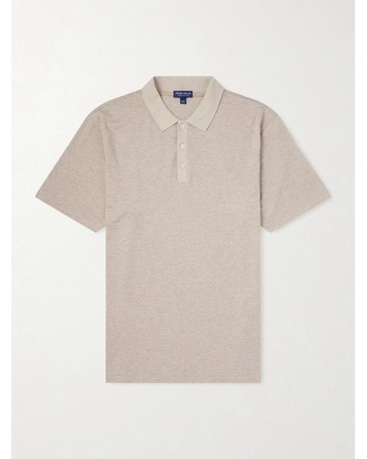 Peter Millar Natural Barnes Stretch-jersey Polo Shirt for men