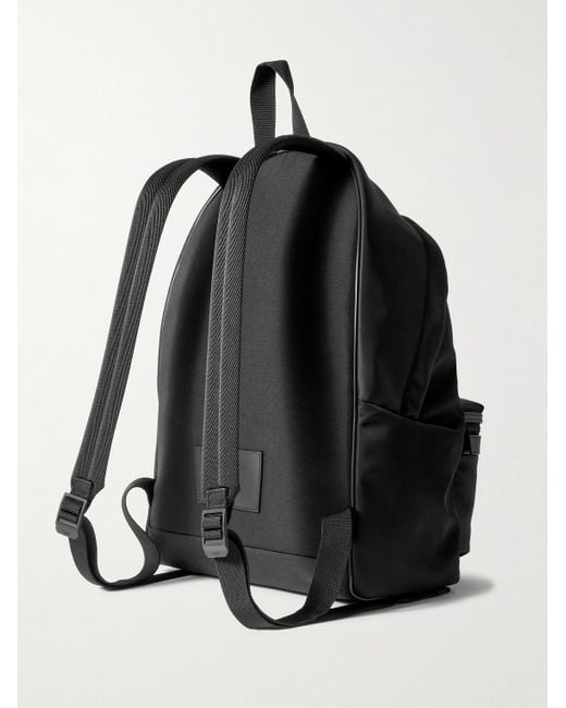 Saint Laurent Black City Leather-trimmed Shell Backpack for men