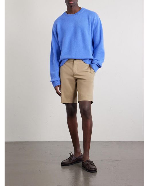 Slowear Natural Slim-Fit Cotton-Blend Gabardine Chino Shorts for men