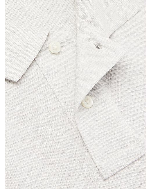 Polo Ralph Lauren White Slim-Fit Logo-Embroidered Cotton-Piqué Polo Shirt for men