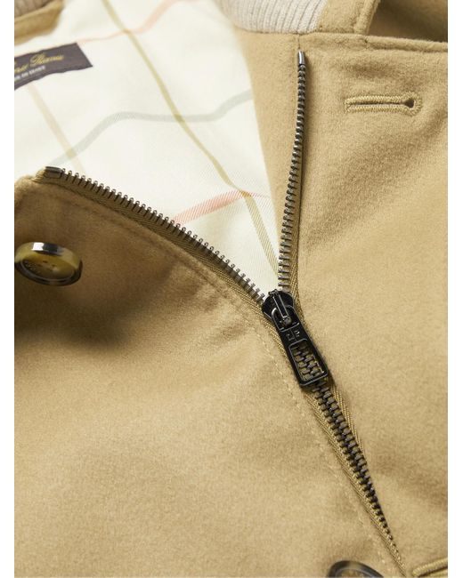 Loro Piana Brown Storm System Cashmere-Felt Bomber Jacket for men