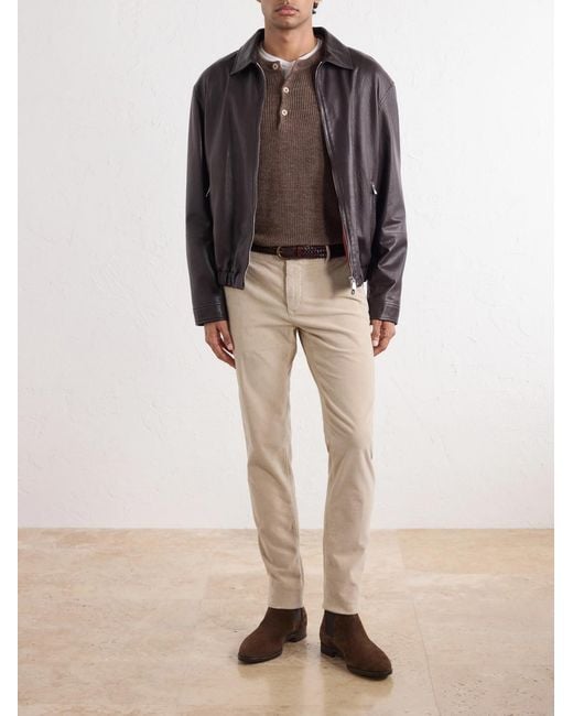Slowear Natural Straight-Leg Cotton-Blend Corduroy Trousers for men