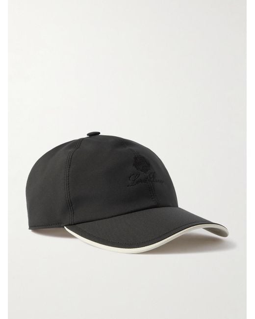 Loro Piana Black Logo-embroidered Storm System® Shell Baseball Cap for men