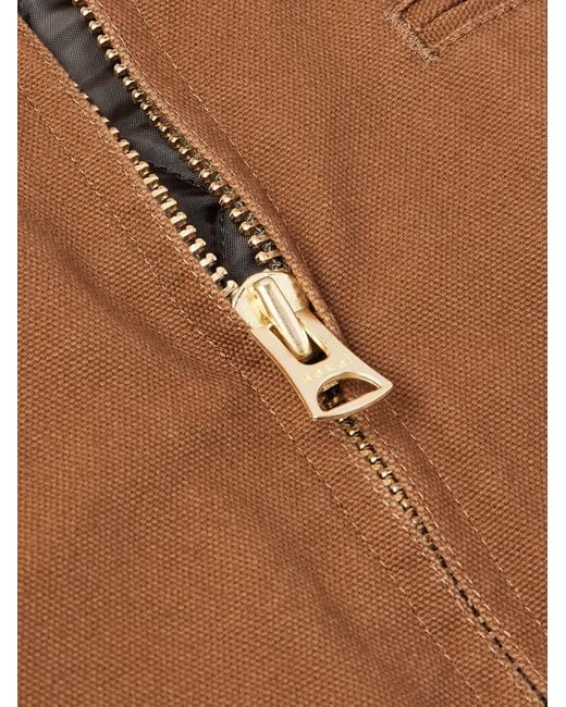 Sacai Brown Carhartt Wip Cotton Corduroy-trimmed Panelled Cotton-canvas Jacket for men