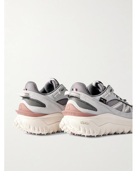 Moncler Natural Trailgrip Gtx Webbing And Rubber-Trimmed Leather, Suede And Mesh Sneakers for men