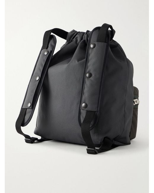 Sacai Black Logo-Appliquéd Shell Drawstring Backpack for men