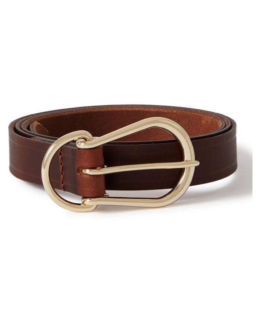 Bleu De Chauffe Brown Cléo 2.2cm Leather Belt for men