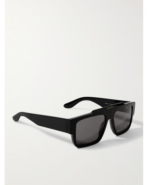 Gucci Black Square-frame Recycled-acetate Sunglasses for men