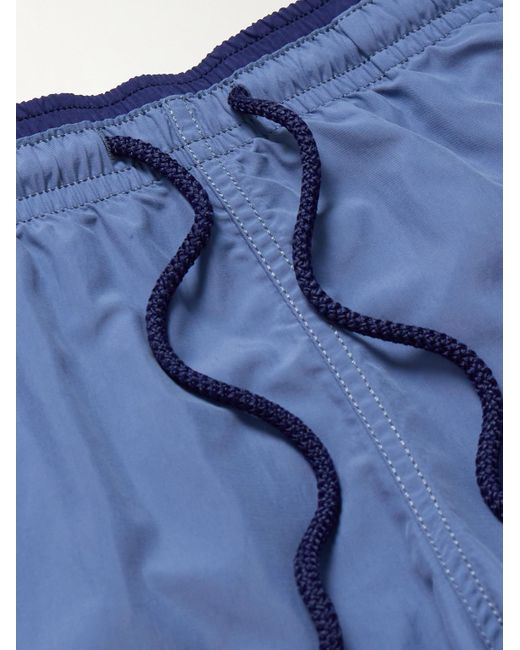 Vilebrequin Blue Moka Straight-Leg Mid-Length Econyl Swim Shorts for men