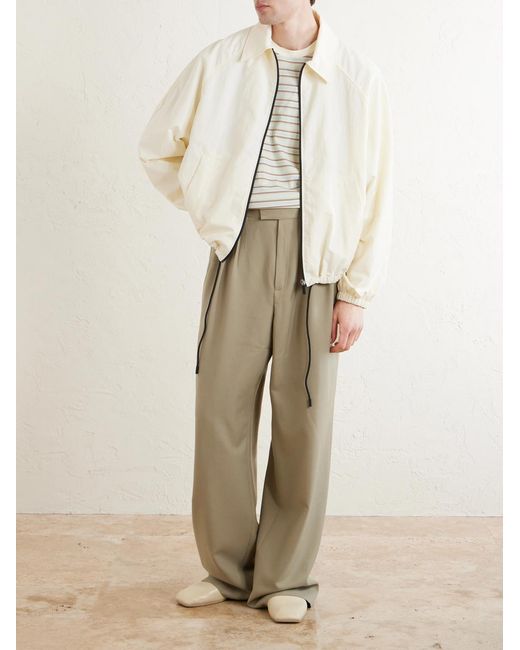 Jacquemus Natural Logo-Embroidered Shell Bomber Jacket for men