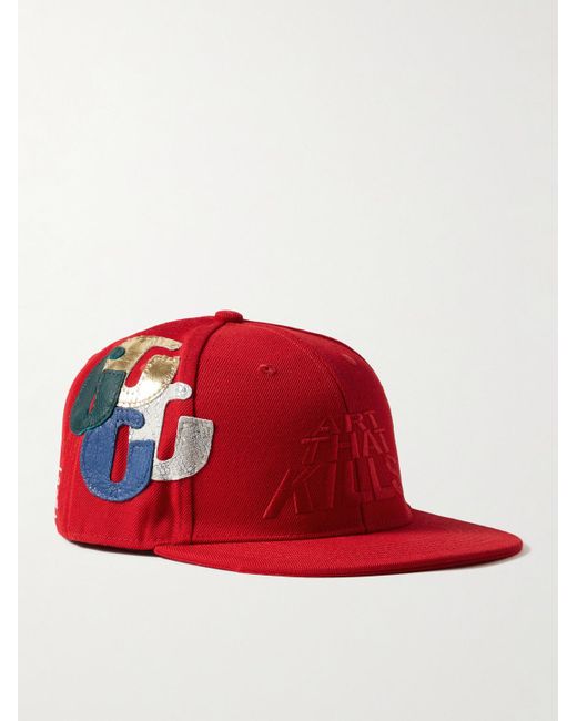 GALLERY DEPT. Red Atk G-patch Embellished Cotton-twill Baseball Cap for men