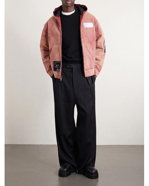 Enfants Riches Deprimes Pink Distressed Cotton-jersey Zip-up Hoodie for men