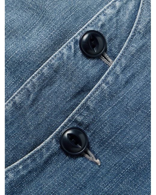 Kapital Blue Thunderbird Panelled Denim Blouson Jacket for men