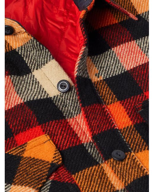 RRL Red Checked Wool Shirt Jacket for men
