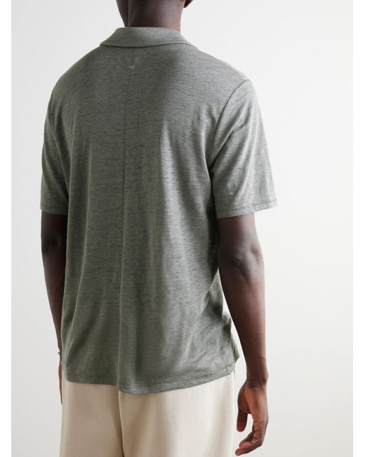 Rag & Bone Johnny Polohemd aus Leinen in Gray für Herren