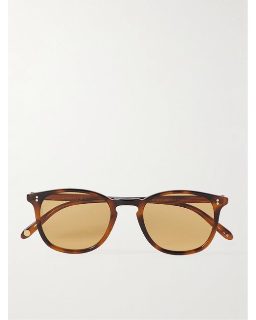 Garrett Leight Natural Kinney Round-frame Acetate Sunglasses for men