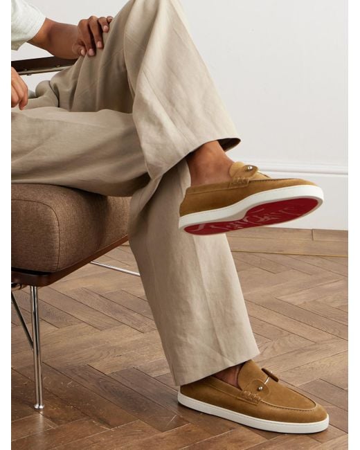 Scarpe Da Barca di Christian Louboutin in White da Uomo