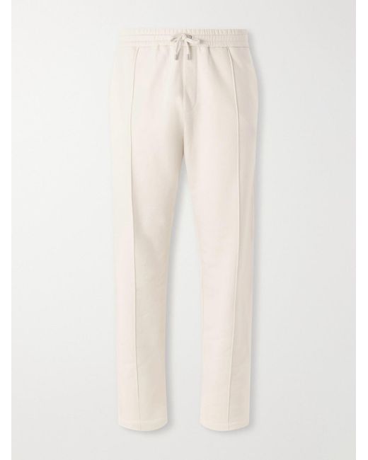Ralph Lauren White Cotton And Cashmere-blend Drawstring Sweatpants for men