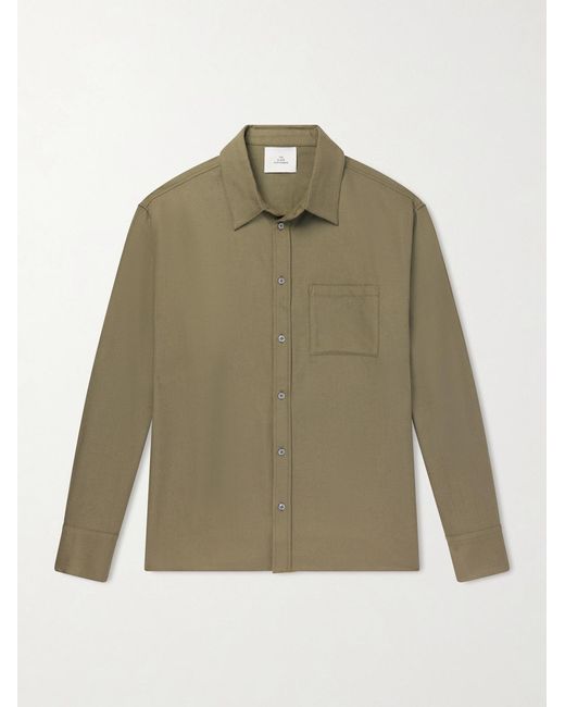 The Elder Statesman Green Cashmina Wool And Cashmere-blend Shirt for men