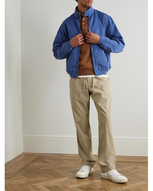 Polo Ralph Lauren Natural Straight-Leg Cotton-Blend Seersucker Drawstring Trousers for men