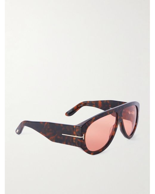 Tom Ford Brown Bronson D-Frame Tortoiseshell Acetate Sunglasses for men