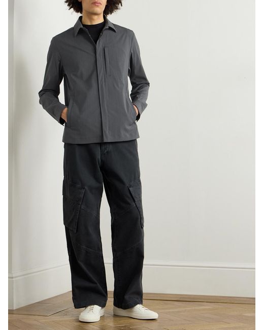 Herno Gray Woven Shirt Jacket for men