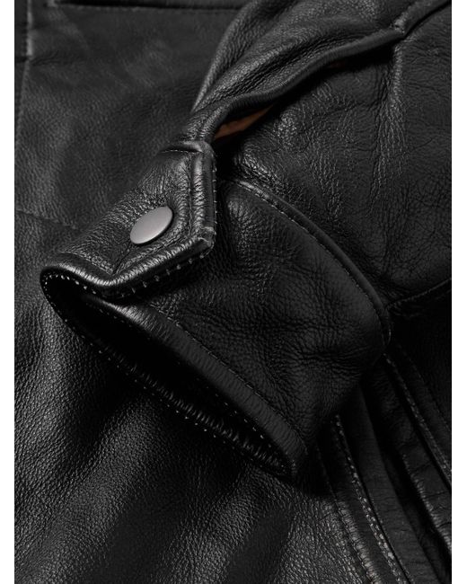 FRIZMWORKS Black Distressed Leather Jacket for men