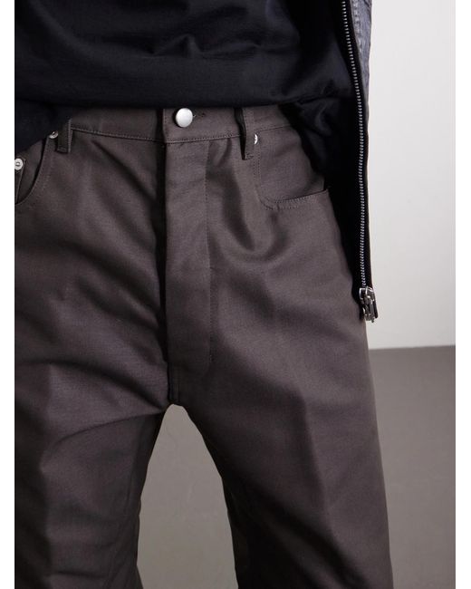 Rick Owens Gray Geth Straight-leg Organic Cotton-blend Canvas Trousers for men