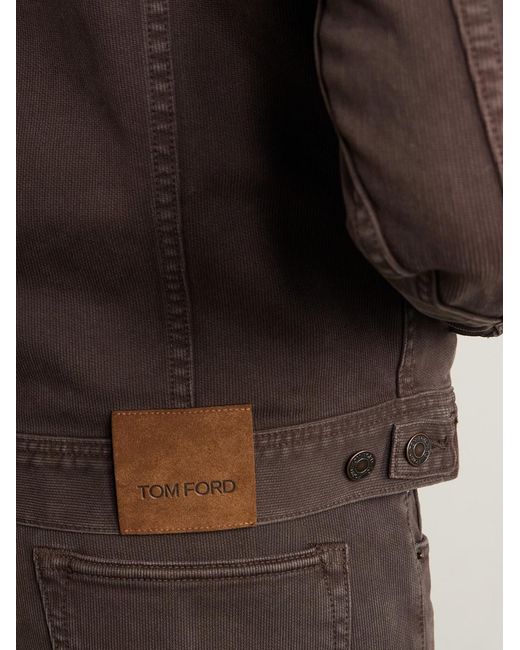 Tom Ford Brown Cotton-blend Canvas Jacket for men