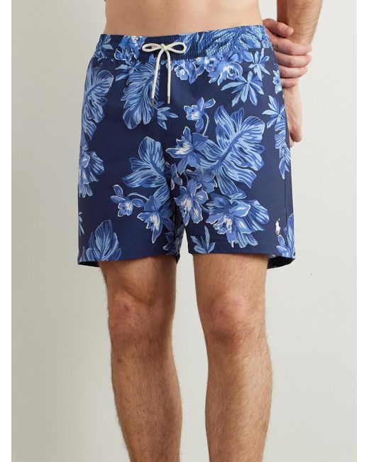 Shorts Da Mare Medi A Gamba Dritta di Polo Ralph Lauren in Blue da Uomo