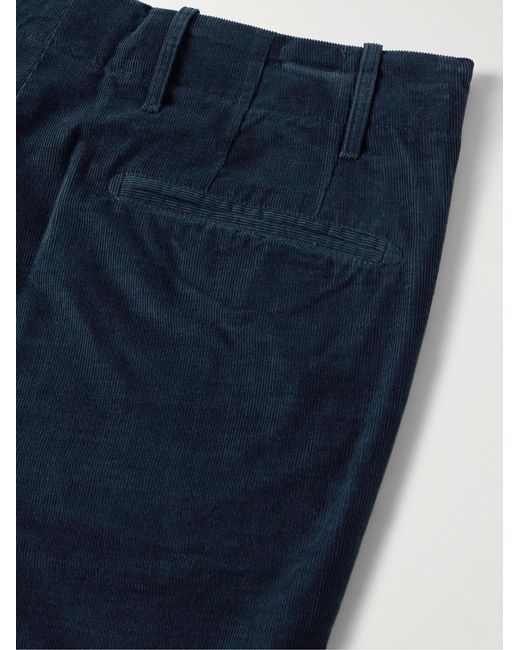 Gabriela Hearst Blue Rhys Straight-Leg Cotton-Corduroy Trousers for men