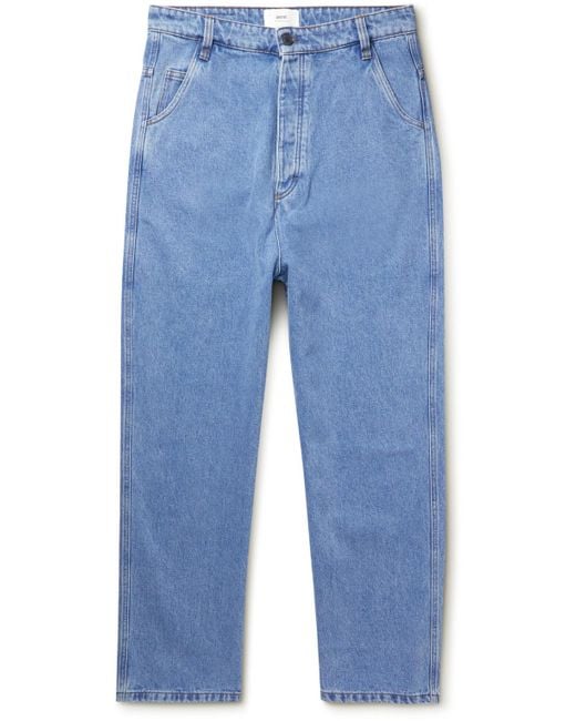 AMI Denim Alex Straight-leg Jeans in Blue for Men - Lyst