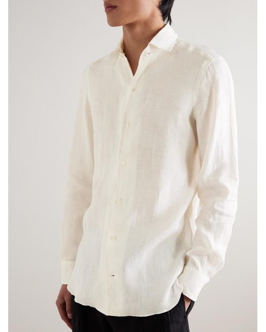 De Petrillo Natural Linen Shirt for men