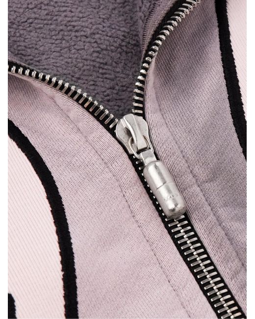 Rhude Pink Lamborghini Logo-embroidered Distressed Cotton And Lyocell-blend Jersey Hoodie for men