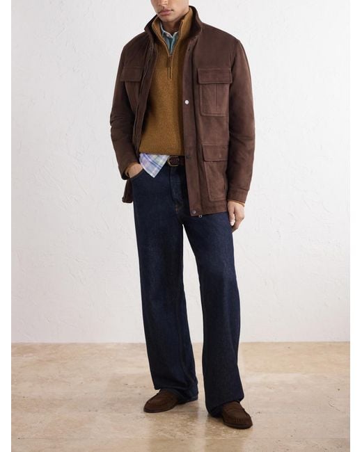 Valstar Brown Brera Suede Jacket for men