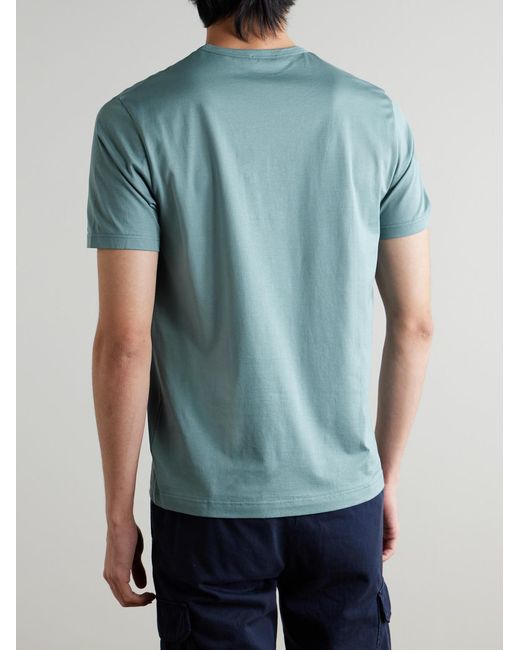 Sunspel Blue Slim-Fit Supima Cotton-Jersey T-Shirt for men