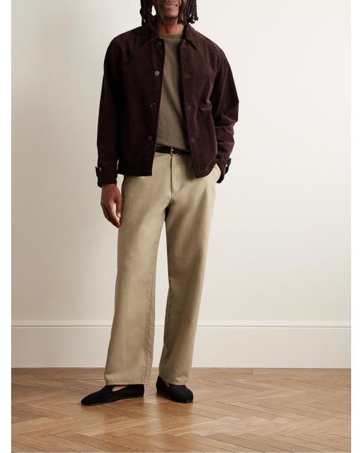 The Row Natural Marlon Straight-leg Cotton Trousers for men