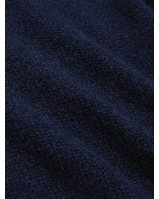 Pullover in misto lana merino con collo a lupetto Nick 6367 di NN07 in Blue da Uomo