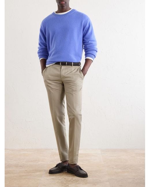 Slowear Natural Tapered Woven Suit Trousers for men