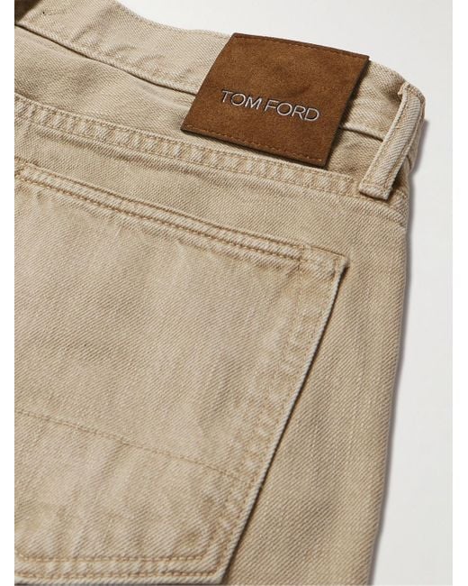 Tom Ford Natural Slim-fit Straight-leg Jeans for men